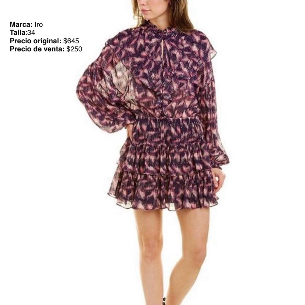IRO Purple and Black Mini Dress